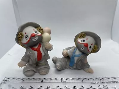 $8 • Buy Vintage Enesco Lil Vagabond Hobo Clowns Paid - Ceramic Figurine
