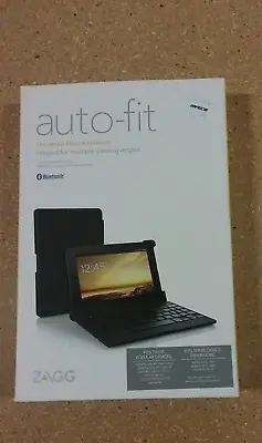 ZAGG AutoFit Universal Folio Keyboard With Bluetooth For Android Tablets Black • $15.25