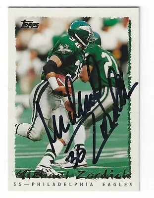 Autographed MICHAEL ZORDICH Philadelphia Eagles 1995 Topps Card #372 W/COA • $5.99