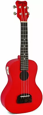 Kohala TIKI Concert 4-String Ukulele Red- With Tuner - Red Uke • $83.77