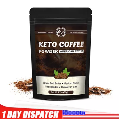 Keto Coffee Powder Fat Burner Detox Appetite Suppressant Supplement Slimming 50g • $11.29