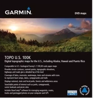 Garmin TOPO U.S. 100K MicroSD/SD Card | GPS | America | Hiking | Walk | Map | US • £74.99