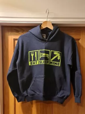 Gildan Navy Minecraft Hoodie - Size Youth M (Approx 10-12) • £5