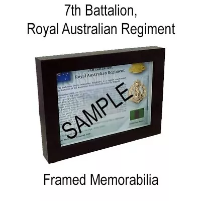 7th Battalion Royal Australian Regiment - Framed Memorabilia And Militaria • £46.68