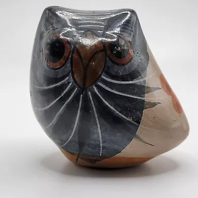 Vintage Tonala Owl Mexico Folk Art Pottery Approx 2.5 Inches Tall Burnished • $18.99