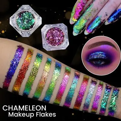 Chameleon Flakes Duo Chrome For Makeup & Nails Eyeshadow Colour Shifting Pigment • £4.35