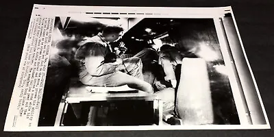 Apollo 11 1969 Neil Armstrong Guitar Quarantine Rare Glossy Archival Wire Photo • $23