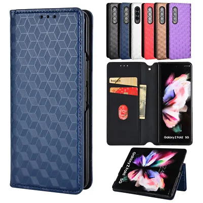 For Samsung Galaxy Z Fold 5 4 3 2 5G Shockproof Leather Wallet Stand Case Cover • $10.99