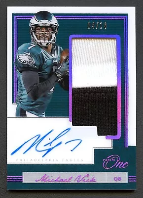 Michael Vick 2018 Panini One Pink Eagles Patch Auto Autograph /14 *game-used* • $299.99