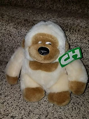 Vintage Plush 8  Tall GORILLA Monkey Stuffed Animal NEW WITH TAG Rare C&H Toys • $33.79