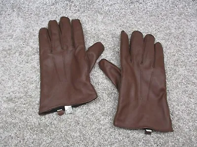 VINTAGE Nappa Leather Driving Gloves Fleece Lined Mens Large 10 EUC • $29.99