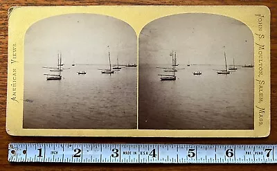 Antique Stereoview Boats Pigeon Cove Massachusetts By John S. Moulton Salem Mass • $19.99