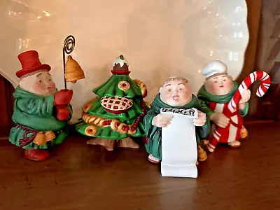 Dept 56 Merry Makers Monks Christmas Tree (Set Of 4) Figurines Holiday Music VTG • $24.97
