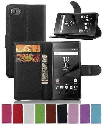 $6.99 • Buy Wallet Leather Flip Case Cover For Sony Xperia Z5 Compact Mini Genuine AuSeller