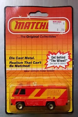 Matchbox Airport Foam Tender MB54 Red Die Cast Diecast Vintage 1983 NIP • $9.99