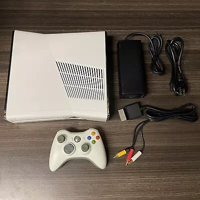 Microsoft XBOX 360 White 4GB Special Edition Console + Cables + Controller • $99.99