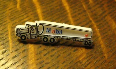 Mobil Gas Tanker Truck Vintage Lapel Pin - Gasoline Station Company Souvenir Pin • $20.99