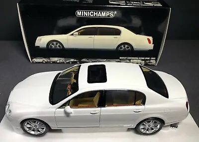 MINICHAMPS 1:18 Bentley Continental Flying Spur 2005 White BRAND NEW *VERY RARE • $420