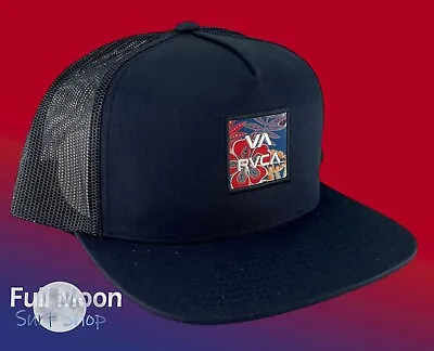 New RVCA All The Way Print Mens Snapback Trucker Hat Cap • $29.95