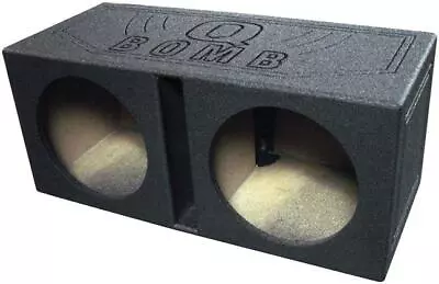 Q Power QBOMB12V Dual 12  Vented Subwoofer Box W/ Rhino Coating • $128.02