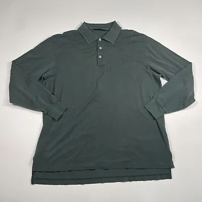 Ralph Lauren Shirt Men’s Large Green Long Sleeve Golf Polo • $16.22