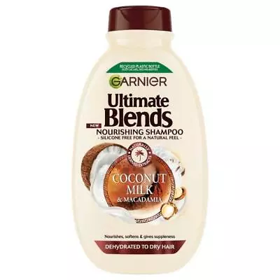 3 X Garnier Ultimate Blends Coconut Milk & Macadamia Shampoo 400ml • £12.35