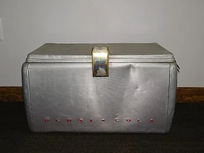 Vintage Picnic Old Pepsi Cola Aluminum Ice Chest Beer Soda Cooler • $195.99