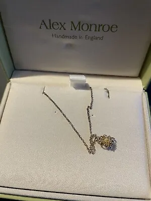 Alex Monroe Necklace Silver Fern • $116.18