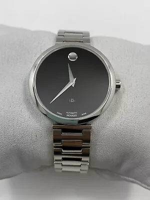 Movado Museum Classic Automatic Black Dial Stainless Steel Ladies Watch 0607678 • $359.95