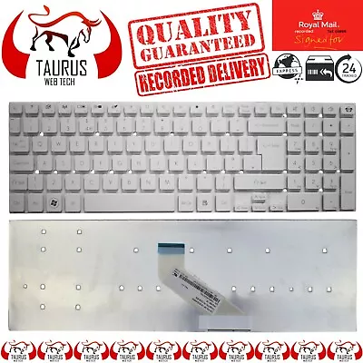 Packard Bell Easynote TS11-HR-040UK P5WS0 5WE0 Laptop UK Keyboard WHITE FREE P&P • £13.49