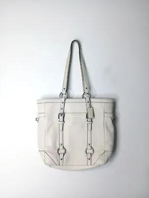 COACH Gallery Leather Lunch Tote Purse Ivory F11524 • $26
