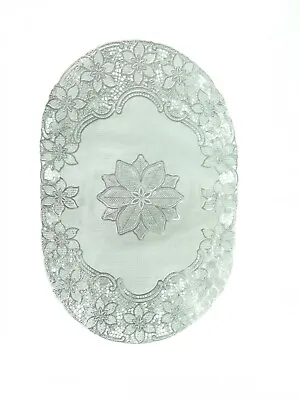 £3.29 • Buy Pvc Silver Oval Lace Effect Table Place Mats Home Christmas Weddings Table Decor