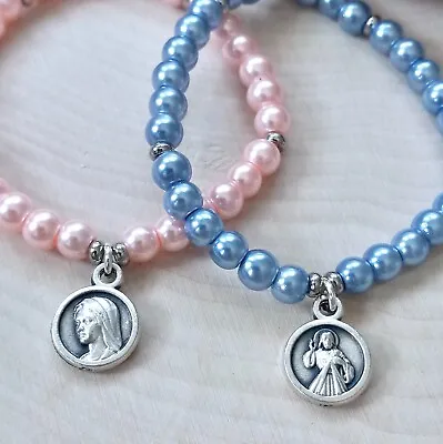 Our Lady Of Medjugorje Bracelet Divine Mercy Jesus Virgin Mary Infant Adults • $13.99