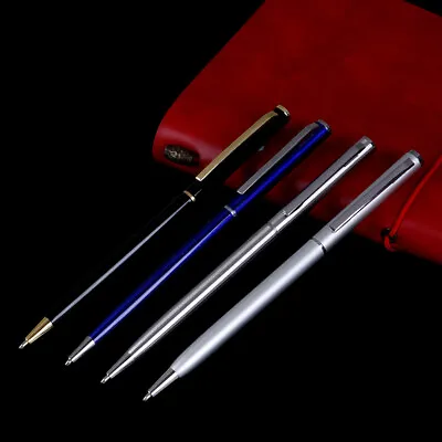 Luxury Metal Ballpoint Pen 1mm Black Ink Gel Pen Office Writing Stationery G~WD • $1.09
