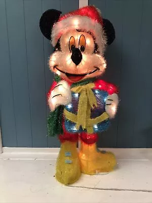 31” Disney Mickey Mouse Christmas Light Up  Indoor Outdoor Decoration Tinsel • $79