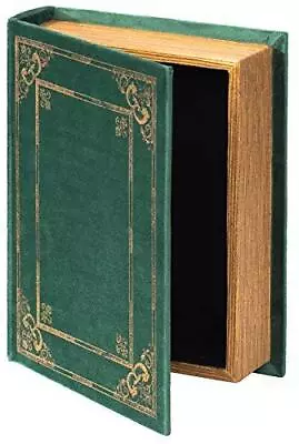 Decorative Vintage Book Shaped Trinket Storage Box- Green • $21.69