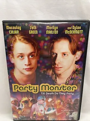Party Monster (DVD 2003) Macaulay Culkin Seth Green Marilyn Manson No Scratches • $10.90