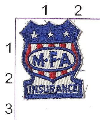 M F A Insurance Missouri Farmers 2  Embroidered Blue Sew On Shield Uniform Patch • $8.49