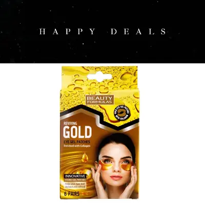 Beauty Formulas Reviving Gold Eye Gel Patches Enriched With Collagen Refine Eyes • £8.99