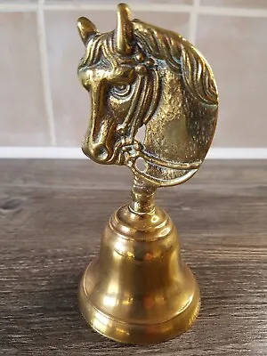 Brass Horses Head Bell Vintage Original Pea Ringer Made In England VGC • £3