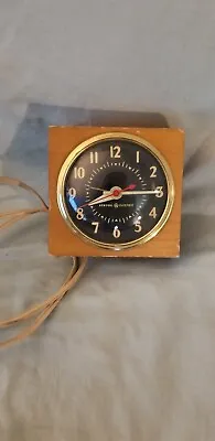 Vintage General Electric  MCM Black Faced Alarm Clock Tested Works 7H273 • $19.08