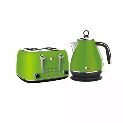 Vintage Electric Kettle And Toaster SET Combo Deal Stainless Green Not Delonghi • $149.99