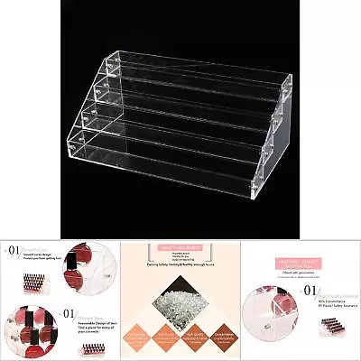 Nail Polish Display Holder Transparent Makeup Rack 650g Acrylic For Desk • $20.91