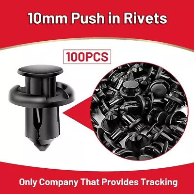 100 Pcs For Honda Bumper Clips Retainer 10mm Hood Fender Push Rivets Fasteners • $5.99