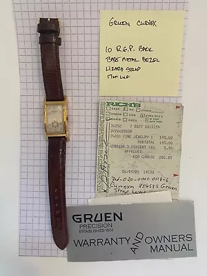 Gruen Curvex Ladies Watch With Lizard Strap/band. Vintage  • $135