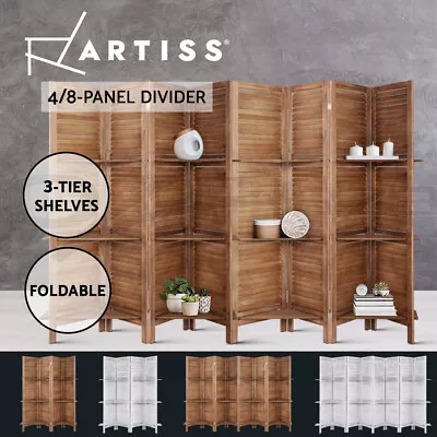 $269.95 • Buy Artiss 4/8 Panel Room Divider Screen Privacy Dividers Timber Wood Fold Stand