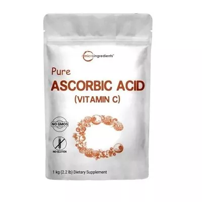 Micro Ingredients Pure Ascorbic Acid (Vitamin C) Powder - Immune Support - L7.46 • $17.99