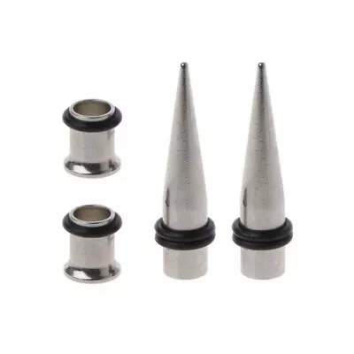 Gauge 7mm Pair Of 316l Steel Tapers And Tunnels Ear Stretching Kit  Body Jewelry • £3.65