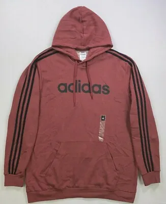 Men's Adidas Pullover Fleece Lined Essential 3S Big & Tall Three Stripe Hoodie • $44.99