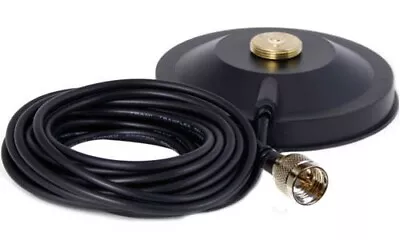 Magnet Antenna Mount 5 1/2  Black NMO Rubber Boot Mini-UHF Motorola Mobile Radio • $41